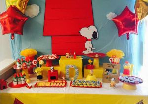 Snoopy Birthday Decorations Snoopy and Friends Birthday Party Ideas Photo 1 Of 16