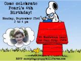 Snoopy Birthday Invitations Snoopy Birthday Invitation Personalized Snoopy Invite