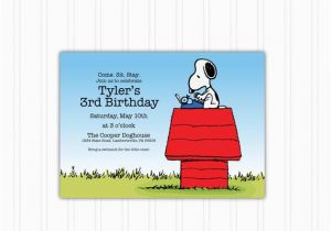 Snoopy Birthday Invitations Snoopy Doghouse Peanuts Birthday Invitation Printable Download