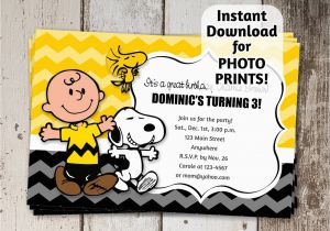 Snoopy Birthday Party Invitations Charlie Brown Snoopy Birthday Party by Instantinvitation