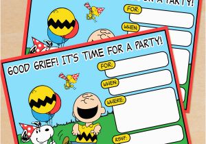Snoopy Birthday Party Invitations Free Peanuts Party Printables Little Wish Parties