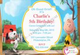 Snoopy Birthday Party Invitations Peanuts Movie Invitation Snoopy Birthday Invitation