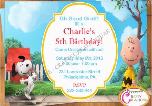 Snoopy Birthday Party Invitations Peanuts Movie Invitation Snoopy Birthday Invitation