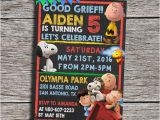 Snoopy Birthday Party Invitations Peanuts Snoopy Birthday Party Invitation by Dottydigitalparty