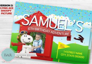 Snoopy Birthday Party Invitations Snoopy Birthday Invitation Peanut 39 S Movie