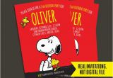 Snoopy Birthday Party Invitations Snoopy Invitation Snoopy Birthday