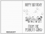 Snoopy Printable Birthday Cards Wonderland Crafts More Greeting Cards