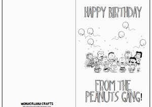 Snoopy Printable Birthday Cards Wonderland Crafts More Greeting Cards