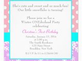 Snowflake 1st Birthday Invitations Winter Onederlan Snowflake 1st Birthday Invitation 5 25