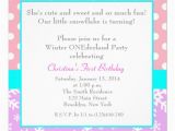 Snowflake 1st Birthday Invitations Winter Onederlan Snowflake 1st Birthday Invitation 5 25