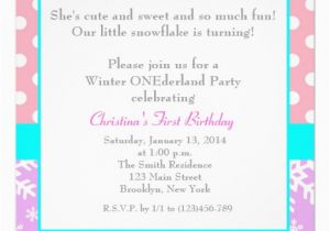 Snowflake 1st Birthday Invitations Winter Onederlan Snowflake 1st Birthday Invitation 5 25