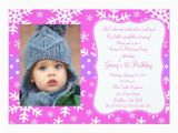 Snowflake 1st Birthday Invitations Winter Onederlan Snowflake 1st Birthday Invitation Zazzle