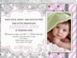 Snowflake 1st Birthday Invitations Winter Onederland 1st Birthday Invitation Winter Wonderland