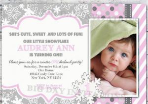 Snowflake 1st Birthday Invitations Winter Onederland 1st Birthday Invitation Winter Wonderland