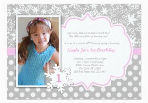 Snowflake 1st Birthday Invitations Winter Onederland 1st Birthday Invitation Zazzle