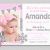 Snowflake 1st Birthday Invitations Winter Wonderland Birthday Invitation Silver Pink Winter