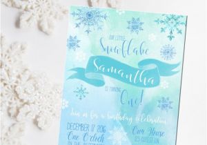 Snowflake Birthday Invitations Printable Snowflake Birthday Invitation Snowflake Invitation