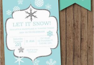 Snowflake Birthday Invitations Printable Winter Birthday Invitation Snowflake Invitation