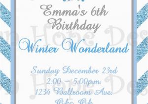 Snowflake Birthday Invitations Printable Winter Wonderland Invitation Winter Wonderland Birthday