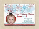 Snowflake Birthday Invitations Printable Winter Wonderland Photo Snowflake Birthday Invitations Diy