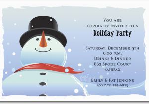 Snowman Birthday Invitations Big Dan the Snowman Holiday Invitation Christmas Invitations