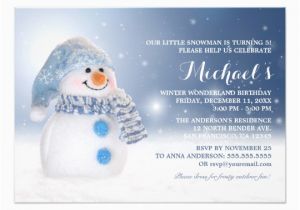 Snowman Birthday Invitations Personalised Snowman Birthday Party Invitations Zazzle