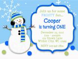 Snowman Birthday Invitations Printable 1st Birthday Invitations Boy Winter Birthday