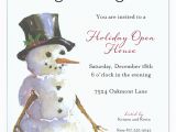 Snowman Birthday Invitations Seasons Greetings Snowman Holiday Open House Invitations