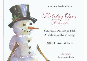 Snowman Birthday Invitations Seasons Greetings Snowman Holiday Open House Invitations