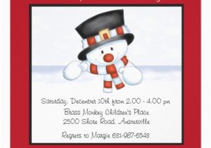 Snowman Birthday Invitations Smiling Snowman Birthday Party Invitation 5 25 Quot Square