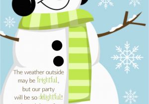 Snowman Birthday Invitations Snowman Invitation Personalized Custom Winter Christmas