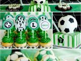 Soccer themed Birthday Party Decorations Super soccer Birthday Party Pizzazzerie