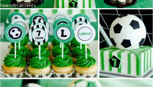 Soccer themed Birthday Party Decorations Super soccer Birthday Party Pizzazzerie