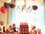 Sock Monkey Birthday Decorations Griffin 39 S sock Monkey Party Recap Love Of Family Home
