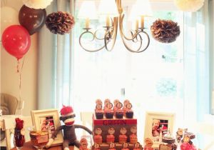 Sock Monkey Birthday Decorations Griffin 39 S sock Monkey Party Recap Love Of Family Home