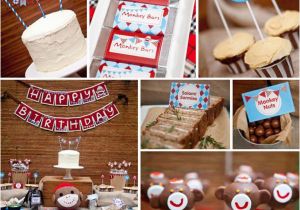 Sock Monkey Birthday Decorations Kara 39 S Party Ideas sock Monkey themed Boy 1st Birthday