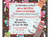 Sock Monkey Birthday Party Invitations sock Monkey Birthday Party Invitation Card Zazzle Com