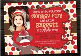 Sock Monkey First Birthday Invitations sock Monkey Invitation First Birthday Invite Red sock