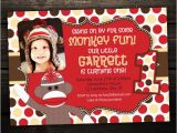 Sock Monkey First Birthday Invitations sock Monkey Invitation First Birthday Invite Red sock