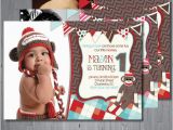 Sock Monkey Invitations 1st Birthday sock Monkey Birthday Invitation sock Monkey by Abbyreesedesign