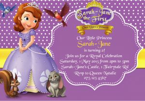Sofia the First Birthday Card Template How to Create sofia the First Birthday Invitations Designs