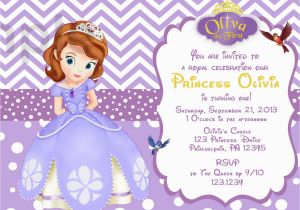 Sofia the First Birthday Card Template sofia the First Birthday Invitation Card Template Free