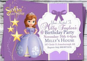 Sofia the First Birthday Card Template sofia the First Birthday Invitation Card Template Free
