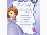 Sofia the First Birthday Card Template sofia the First Birthday Invitation Zazzle Ca