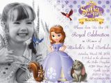 Sofia the First Birthday Card Template sofia the First Birthday Invitations Oxsvitation Com