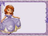 Sofia the First Birthday Card Template sofia the First Free Printable Invitations or Photo Frames