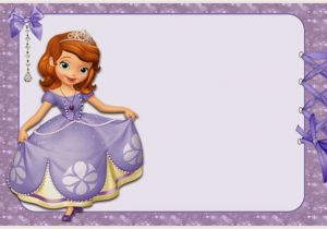 Sofia the First Birthday Card Template sofia the First Free Printable Invitations or Photo Frames