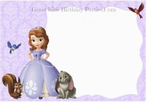 Sofia the First Birthday Card Template sofia the First Invitations Savannah 39 S Bdays Pinterest