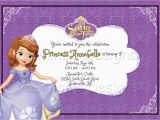 Sofia the First Birthday Card Template sofia the First Printable Birthday Invitation Princess