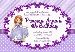 Sofia the First Birthday Invitations Printable 8 Best Images Of Free Printable Princess sofia Invitations